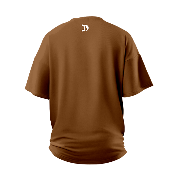 FALLOUT OVERSIZED TEE SHIRT BROWN