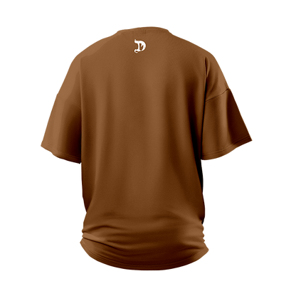 FALLOUT OVERSIZED TEE SHIRT BROWN