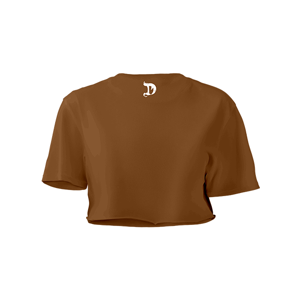 FALLOUT OVERSIZED CROP TOP BROWN