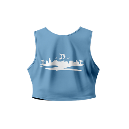 MIAMI CROPPED TANK AQUA